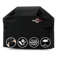 GrillTough Heavy Duty BBQ Smoker Cover for Outdoor Grill Waterproof, Weather Resistant, UV & Fade Resistant with Adjustable Straps Gas Grill Cover for Weber, Charbroil (45L x 43W x 79H cm)