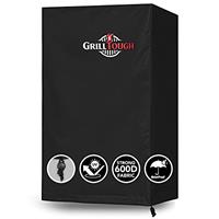 GrillTough Heavy Duty BBQ Smoker Cover for Outdoor Grill Waterproof, Weather Resistant, UV & Fade Resistant with Adjustable Straps Gas Grill Cover for Weber, Charbroil (45L x 43W x 79H cm)