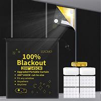 LUCMO Blackout Blinds 100% Blackout Blind Curtain for Window, No Drill Portable Blackout Shades Film for Bedroom, Cut to Any Size, Nursery Black Out Blinds for Baby Travel Temporar