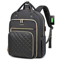 LOVEVOOK Laptop Backpack Women 15.6/17 Inch, Backpack Womens, Rucksack Bag for School College Work Travel University, Water-resistant Commuter Bag with USB Charging Port, Ladies Backpacks
