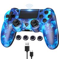 Bonacell Wireless Controller with 4 joystick caps for Ps-4 Gamepad with 6-Axis Motion Sensor Turbo T