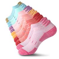 YOJOOM Athletic Socks Women 6 Pairs Cotton Cushioned Sports Trainer Socks for Womens Breathable Running Socks Low Cut Nonslip Ladies Ankle Socks