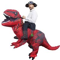 Rafalacy Inflatable Dinosaur Costume for Adult Blow up Ride-on T-rex Costume Funny Halloween Party Costume Dino Party Fancy Dress