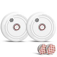 Ruan Photoelectric Smoke Alarm With 10 Years Life Passed the EN14064 Standard Magnetic Smoke Detector Mount Magnet Smoke Detector with Test Button 4 Pack