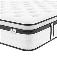 TeQsli Mattress, 10.6 Inch Gel Memory Foam Pocket Sprung Orthopaedic Mattress Edge Support & Motion Isolation Spring Hybrid Bed Mattress - Medium Firm Feel