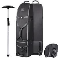 CHAMPKEY Premium Soft Padded Golf Travel Bag Flight with Wheels - 1200D Premium Oxford Fabric Golf Travel Cover
