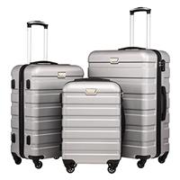 COOLIFE Suitcase Trolley Carry On Hand Cabin Luggage Hard Shell Travel Bag Lightweight with TSA Lock and Durable 4 Spinner Wheels