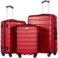 COOLIFE Suitcase Trolley Carry On Hand Cabin Luggage Hard Shell Travel Bag Lightweight with TSA Lock and Durable 4 Spinner Wheels