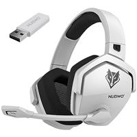 NUBWO Gaming Headset, 2.4GHz Wireless Gaming Headphone for PS4, PS5, PC, NS, 5.3 Bluetooth Headphone with 100Hr Battery, Flip Noise Canceling Microphone, 3.5mm Wired Mode for Xbox Series - Red