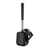NileHome Silicone Toilet Brush with Holder - Ventilated Toilet Cleaner Brush for Bathroom with Silicone Bristles