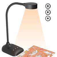 Kitchbai Visualiser, USB Document Camera for Teaching, PC Camera for Classroom with Auto Focus, MIC, LED Light, Image Invert, Fold, for Mac OS, Windows, Chromebook, for Distance Learning, Online Art