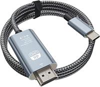 3BAO USB C to HDMI Cable 4K@60Hz, Braided USB Type C to HDMI Adapter for Home Office Thunderbolt 4/3 Compatible with MacBook Pro 2021/2020, MacBook Air,iPad Pro 2021, Surface Book 2,Galaxy S23 S22