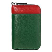 GADIEMKENSD Genuine Leather Credit Card Holder with RFID Blocking Fold Accordion Style Wallet