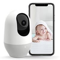 nooie Baby Monitor 360-degree Baby WiFi Monitor1080P Smart Baby Monitor with Motion Tracking,IR Night Vision, 2 Way Audio &Sound Detection, Works with Alexa, SD Card and Cloud
