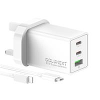 USB C Charger 67W GaN III Fast Charger 3-Port USB C PPS/PD Wall Plug with 100W Cable, Compatible with MacBook Pro/Air, Dell XPS 13, HP Laptops, iPhone 16-13, Galaxy S24/S23