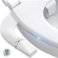 BYRISON Ultra-Slim Bidet Toilet Seat Attachment with Brass Water Inlet, No Leak Cold Water Spray