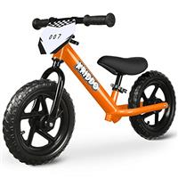 KRIDDO Toddler Balance Bike 2 Year Old, Age 18 Months to 5 Years Old, 12 Inch Push Bicycle with Customize Plate (3 Sets of Stickers Included), Steady Balancing, Gift Bike for 2-3 Boys Girls