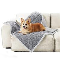 Lesure Washable Dog Blanket Sherpa - Waterproof Blanket for Dogs and Cats, Large Patterned Pet Throw Protects Bed and Couch Sofa with Soft Plush