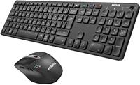 Arteck Universal Multi-Device Bluetooth Keyboard and Mouse Full Size Wireless Bluetooth Keyboard and