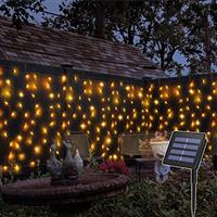 CCILAND Solar Curtain Lights Outdoor Waterproof LED Curtain String Lights Solar Powered for Garden, Home, Patio, Wedding, Party Decoration