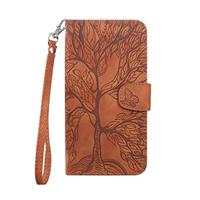 Nbziyoo Phone Case for iPhone 13,the Butterfly Tree Embossed