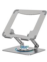 SOUNDANCE Laptop Stand with 360 Rotating Base, Ergonomic Computer Riser for Desk, Adjutable Height Muti-Angle, Foldable Laptop Mount, Stable Metal Holder Support 10-15.6" Notebook PC