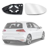 URAQT Wing Mirror Glass, Replacement Glass for Car Mirrors, Heated Mirror Right Hand Side UK Driver Side for VW Golf MK7 2013-2020, White