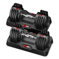 EnterSports 12kg/18KG/27KG Adjustable Dumbbells,Dumbbell Set for Saving Place, Dumbbell Weights with Non-Slip Handle, Home Gym Strength Training Equipment for Full Bodybuilding