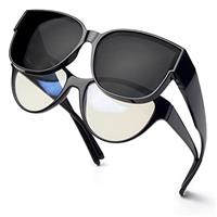 Face Shadow Polarized Sunglasses Fit Over Glasses for Women Oversized Sunglasses to Go Over Glasses UV Protection Lightweight