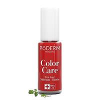 PODERM Swiss-Made Antifungal Nail Polish Power Red | Breathable Treatment with Tea Tree, Silicon Biotin | Strengthens, Repairs Conceals Yellow, Brittle Damaged Nails | Podiatrist-Developed