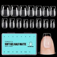 TOMICCA Nail Tips for gel extensions, False Nails, Fake Nails, Press on Nails, Acrylic Nail Tips, Clear Nail Tips for Acrylic Extensions
