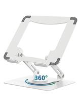SOUNDANCE Laptop Stand with 360 Rotating Base, Ergonomic Computer Riser for Desk, Adjutable Height Muti-Angle, Foldable Laptop Mount, Stable Metal Holder Support 10-15.6" Notebook PC