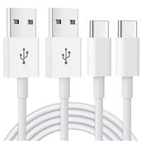 Ofuca 2Pack 1.8M USB C Charger Cable Type C Charger Fast Charging Compatible for Samsung Galaxy S23 S22 S21 Note 10 9 8, Huawei, Google Pixel, Sony Xperia-White