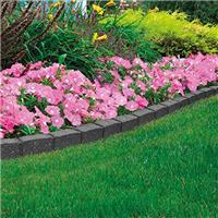 4m Flexi Curve Landscapeed Garden Edging Rubber Landscape Lawn Border Edging Section 1-Metre Length with Securing Pegs, Black, Bundle A 4 Lengths+ 16 Pegs
