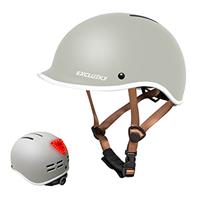 Exclusky Bike Helmet with USB Rechargeable Rear Light, Adult