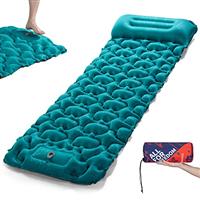 AKSOUL Self Inflating Sleeping Mat for Camping: 8-12CM Thickness Single Camp Mattress, Double Joinable Camping Inflatable Mat