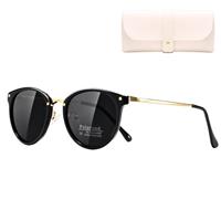 Cleoxyge Fashion Sunglasses for Women Men Polarized Metal Fashion Ladies Sunglass UV400 Oval Elegant for Ladies Teen Girls Men