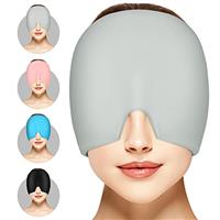 ACWOO Migraine Relief Cap, Reusable Cold Hot Therapy Migraine and Headache Relief Cap, Single-Sided Gel Ice Hot Head Wrap for Chronic Migraine, Tension Headache, Sinus Stress, Puffy Eyes