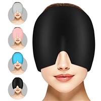 ACWOO Migraine Relief Cap, Reusable Cold Hot Therapy Migraine and Headache Relief Cap, Single-Sided Gel Ice Hot Head Wrap for Chronic Migraine, Tension Headache, Sinus Stress, Puffy Eyes