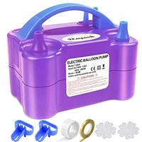 FLSEPAMB Electric Balloon Pump, Portable Dual Nozzle Balloon Inflator Pump with 2 Modes, Balloons Machine with 4 Accessories for Party, Birthday, Wedding Decoration