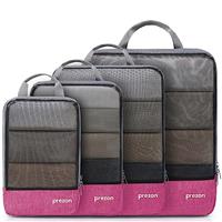 Prezon Compression Packing Cubes, Luggage Organiser Set, Extensible Suitcase Organiser, Packing Organisers for Suitcases, Packing Cubes for Travel or Home Storage