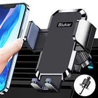 Blukar Car Phone Holder, Air Vent Car Phone Mount Cradle for 360 Rotation, Upgraded Ultra Stable Hook Clip - One Button Release Function for iPhone, Galaxy All 4.0''-7.0'' Smartphones