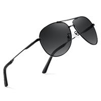 wearPro Polarised Sunglasses - Unisex Pilot Sunglasses UV400 Protection Polarized Sun Glasses Black Classic Vintage Style Ultralight Shades For Driving