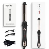 360 Rotating Automatic Hair Curler, PARWIN PRO BEAUTY 25MM Hair Curling Wand, Nano Titanium Coating Curling Tongs, Rotating Curling Iron with LCD Display, 120-210