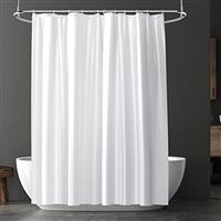 URAQT Shower Curtain Anti Mould, Upgrade PEVA Waterproof Bath Curtains, Mildew Resistant Bathroom Shower Curtains with 12 Hooks, Grey Bathtub Curtains with Metal Rustproof Eyelets, 180 x 180 cm