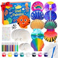 Eleanore's Diary Kids Sea Shell Painting Kit, Arts & Crafts Painting Gifts for Boys Girls, DIY Creative Craft Activities Toys for Age 5 6 7 8 9 10 11 12 Year Old, Birthday Easter Rainy Day Gifts