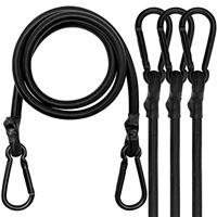 Bungee Cords with Carabiner Clips for Outdoor, Camping, Tarps, Bike Rack, Tent, Truck