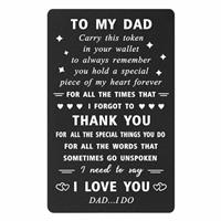 ENGZHI Dad Wallet Card - Thank You Dad I Love You - Daddy Birthday Gifts from Daughter Son, Fathers Day Dad Gift Ideas, Christmas