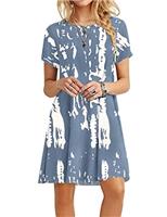 MOLERANI Summer Dresses for Women UK Casual T-Shirt Dress Short Sleeve Ladies Beach Dress