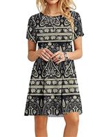MOLERANI Summer Dresses for Women UK Casual T-Shirt Dress Short Sleeve Ladies Beach Dress